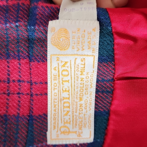 Pendleton pink green and blue plaid wool blazer, sz 6 - Picture 6 of 11